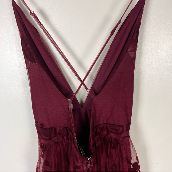 Morgan Formal Flocked Velvet Dress Size Small - Picture 8 of 11